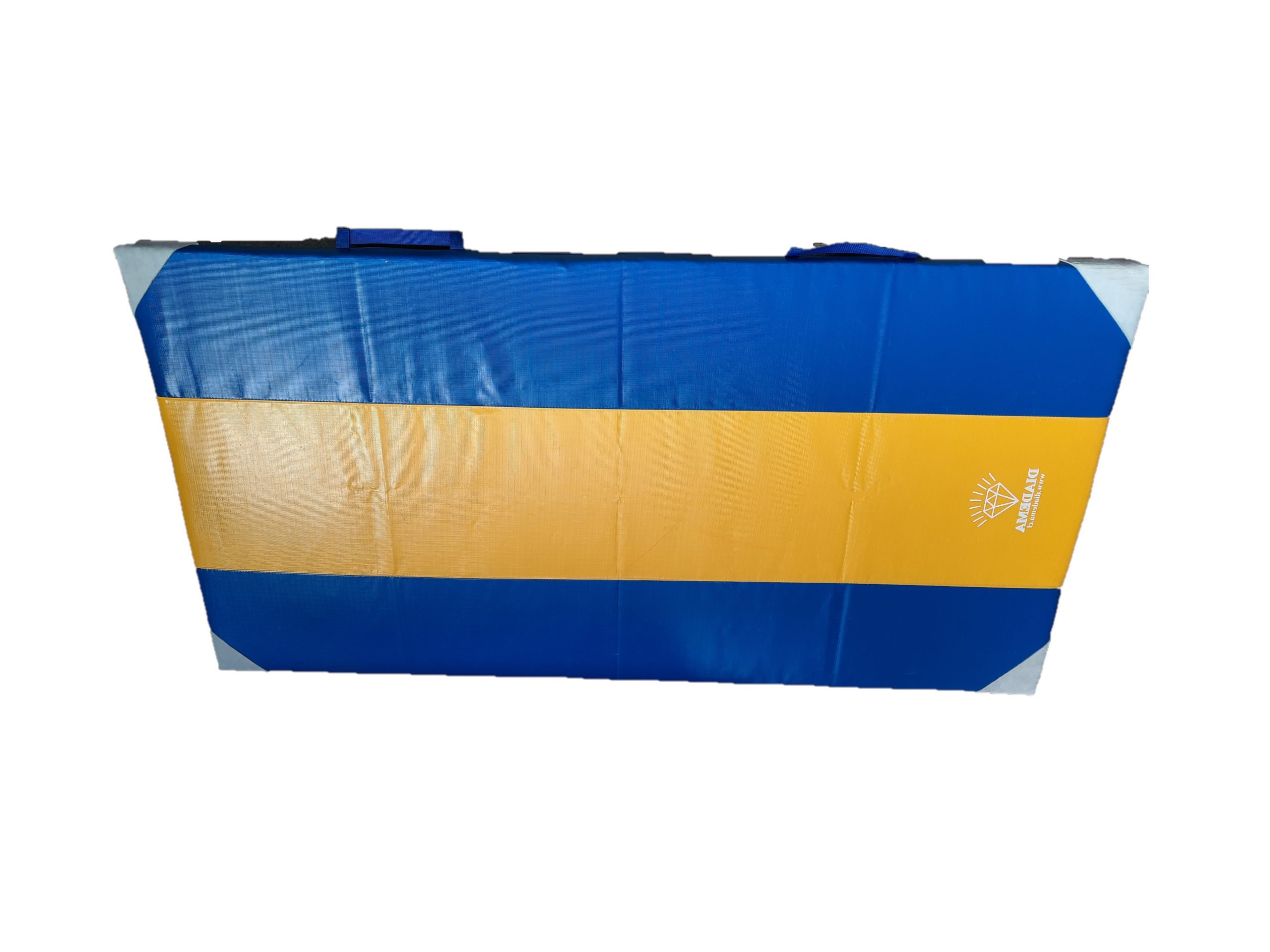 Colchoneta 200x100x6 cm Tela Impermeable bicolor-Puntas de Cuero-Densidad 100 kg/m³