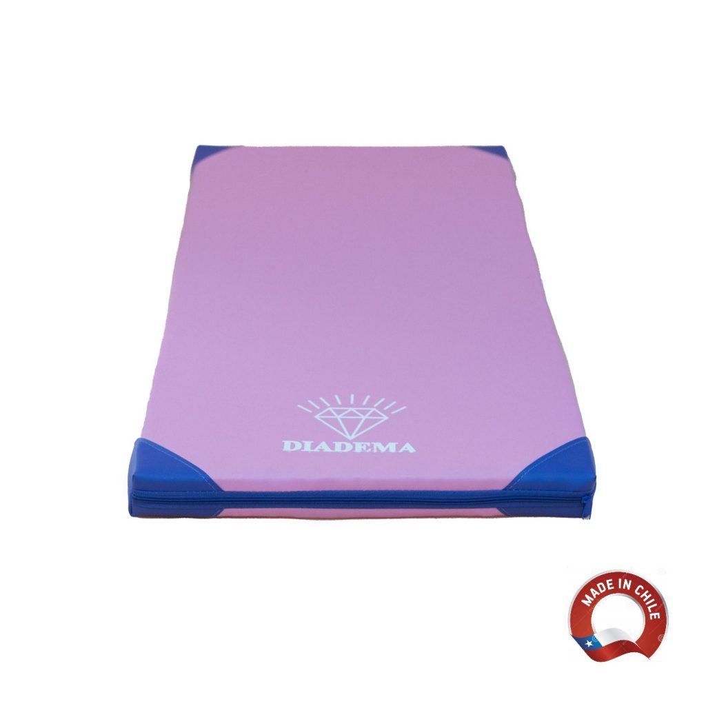 Colchoneta 100x50x5-Ecocuero Rosado-Aglomerado Densidad 60 kg/m³